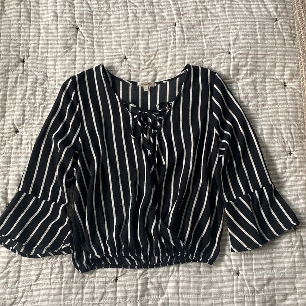 3/4 sleeve crop top
